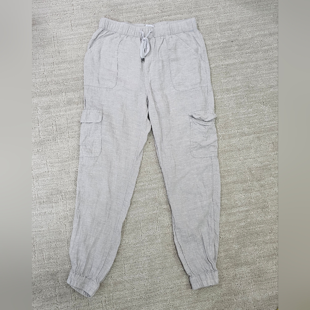 Nicole Miller Light Gray Cargo Pants